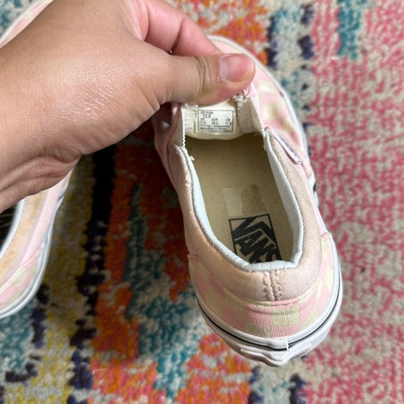 Vans Kids Pink Checkered Slip-On Shoes size 12 - Picture 5 of 7